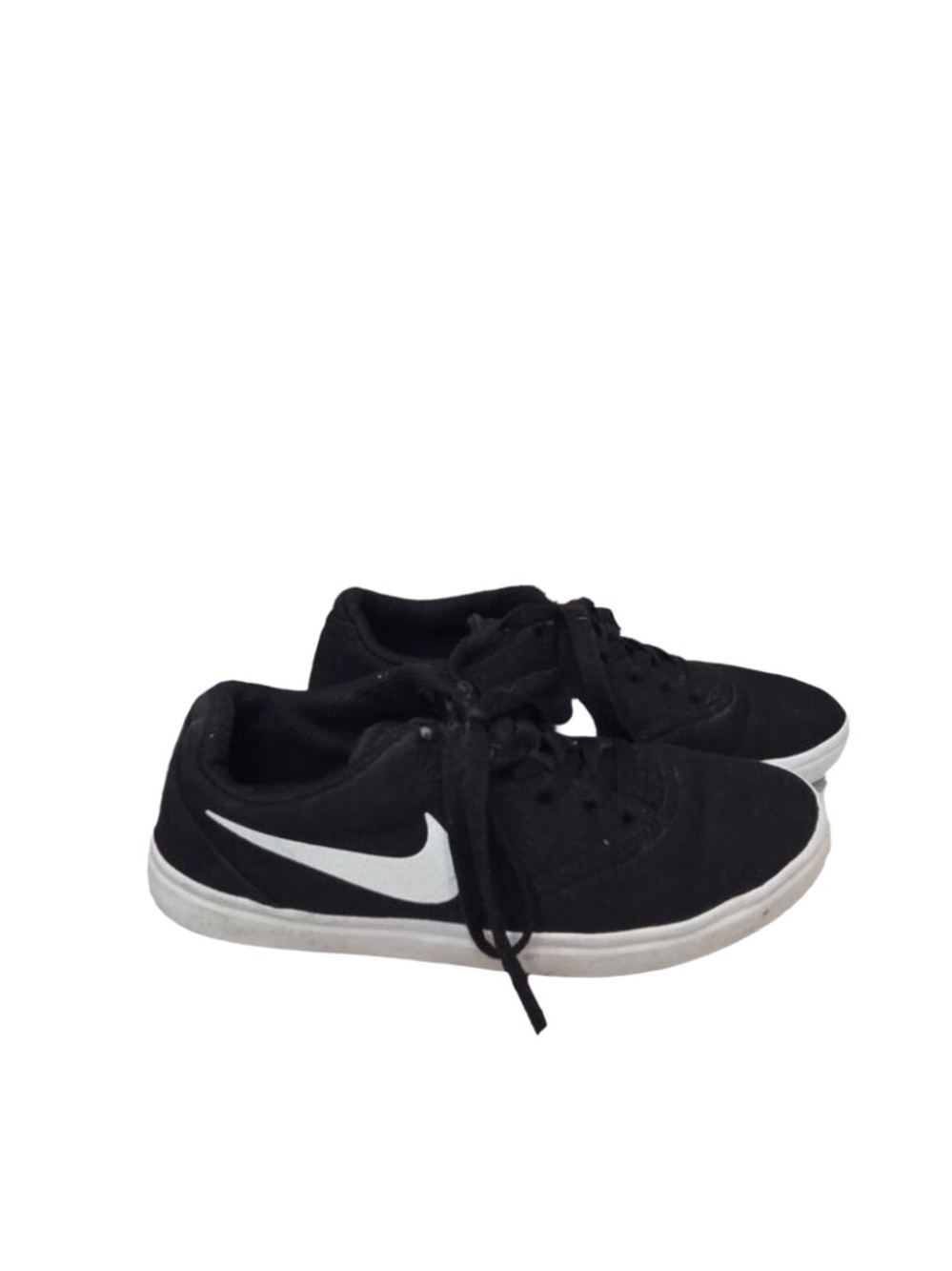 Nike Kids Black Sneakers with White Swoosh